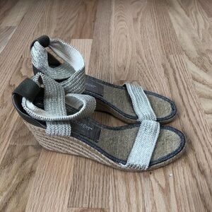 Jean Michel Cazabat Espadrille Wedge Sandals Sz 40
